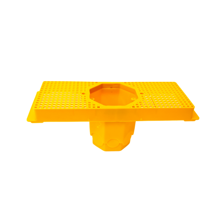 CAIXA DE LUZ OCTOGONAL COM FUNDO FIXO DUPLA + SUPORTE DE LAJE