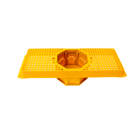 CAIXA DE LUZ HEXAGONAL COM FUNDO MÓVEL SIMPLES + SUPORTE LAJE